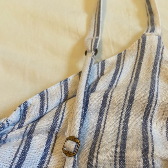 Hollister Tie-Front Striped Linen Mini Dress - Picture 7 of 10